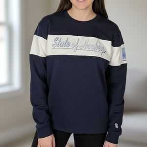 Licensed NHL State of Hockey Mens Sweatshirt Pullover Blue White Size M
